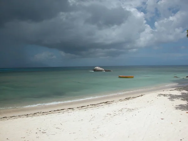 Praia Nas Seicheles Seicheles — Fotografia de Stock