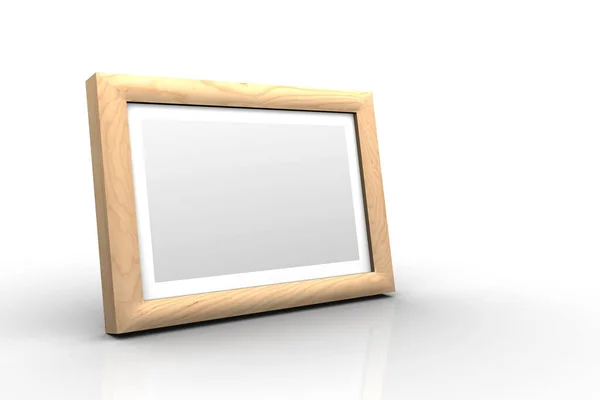 Wood Picture Frame Birch Peeled — Stock Photo, Image
