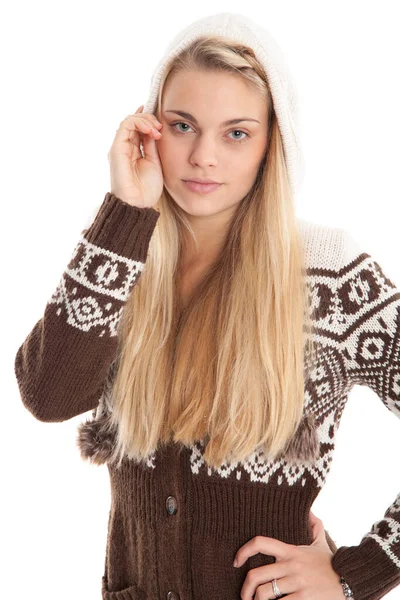 Jonge Vrouw Winterkleding — Stockfoto