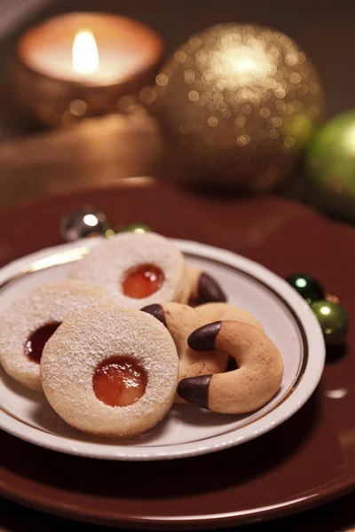 Cookie Plate Christmas Cookies — Stock Photo, Image