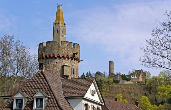 Torre Vermelha Castelo Windeck Weinheim — Fotografia de Stock