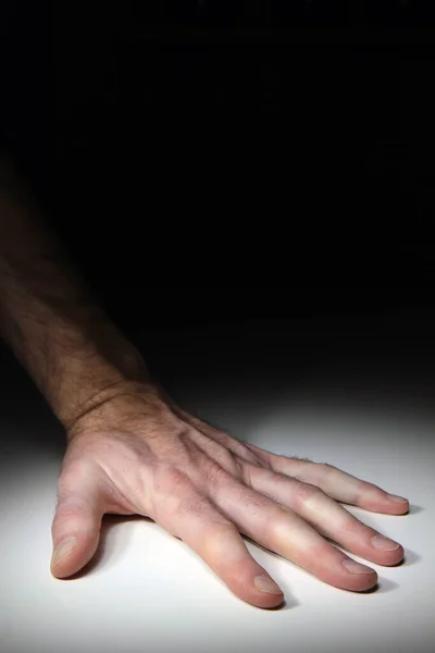 Nahaufnahme Weiblicher Hände Die Eine Hand Halten — Stockfoto