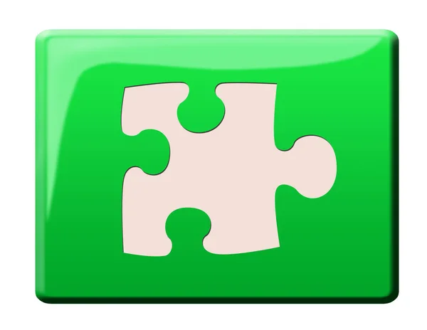 Puzzle Button Icon Illustration — Stock Photo, Image
