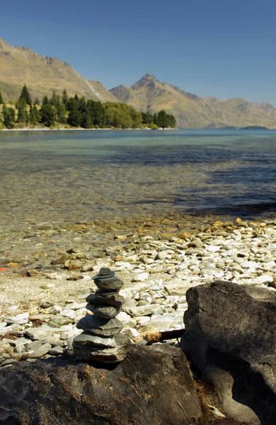 Pirâmide Pedra Lago Wakatipu — Fotografia de Stock