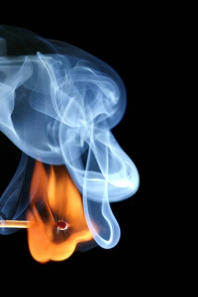 Fire Flames Black Background — Stock Photo, Image