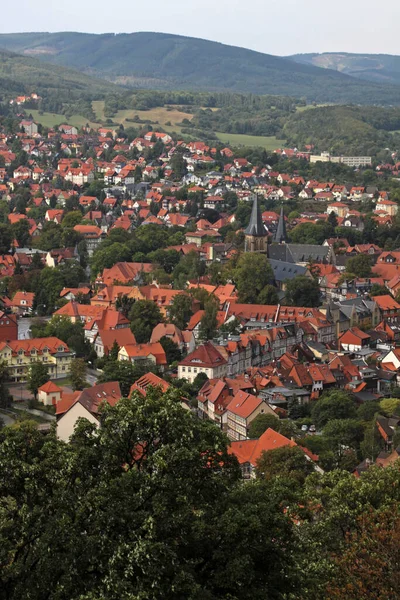 Uitzicht Wernigerode Vanaf Het Kasteel — Stockfoto