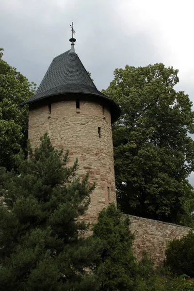 Stadsmuur Wernigerode Met Halve Schelp Toren — Stockfoto