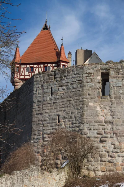 Vacker Utsikt Över Majestätisk Medeltida Slottsarkitektur — Stockfoto