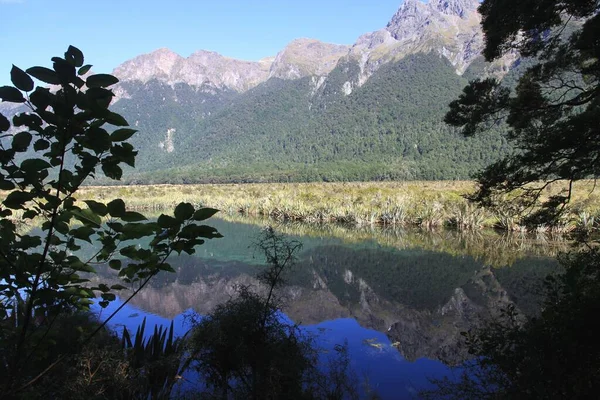 Neuseeland Spiegelsee — Stockfoto
