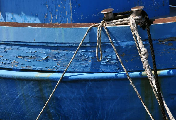 Altes Holzboot Auf Dem Meer — Stockfoto