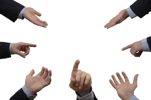 さまざまな手と指のビジネス 無料のエージェント — ストック写真
