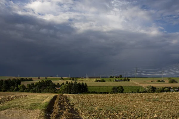 Burza Chmury Saskatchewan Prerii Scena — Zdjęcie stockowe