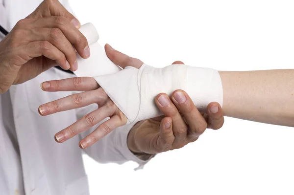 Care Injured Hand — Stock Photo, Image