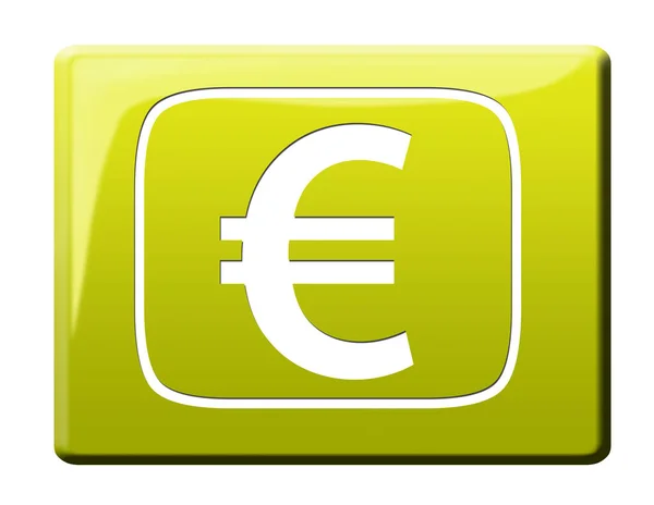 Euro Sign Button Illustration — Stock Photo, Image