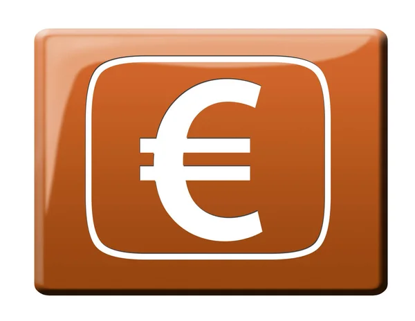 Euro Segno Pulsante Illustrazione — Foto Stock