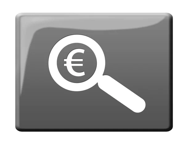 Ilustrace Tlačítka Euro — Stock fotografie