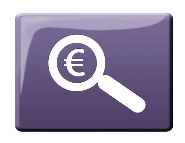 Euro Sign Button Illustration — Stock Photo, Image