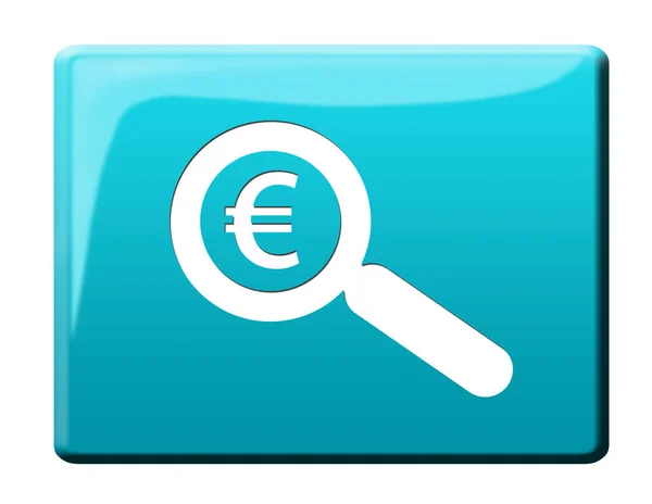 Euro Signo Botón Ilustración — Foto de Stock