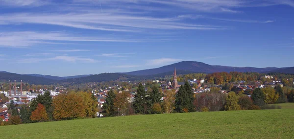 Zwiesel Üvegvárosa Falkenstein Alatt — Stock Fotó