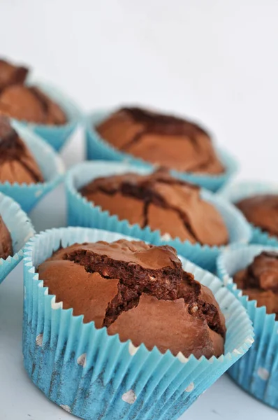 Muffins Doces Deliciosos Close — Fotografia de Stock