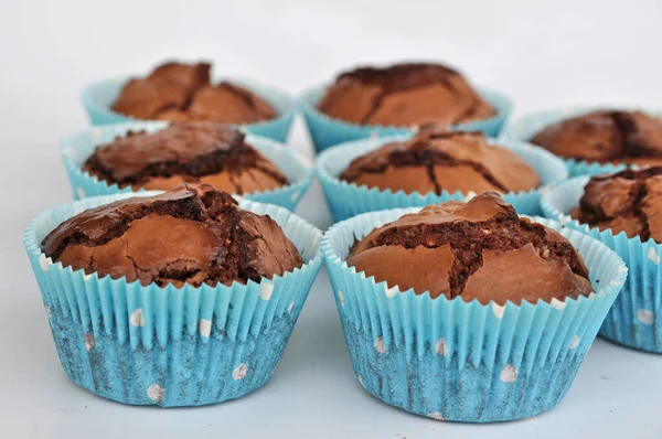 Muffins Doces Deliciosos Close — Fotografia de Stock