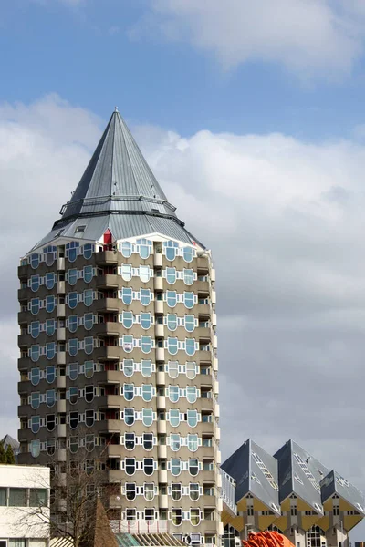 Vue Panoramique Urbaine Façade Des Gratte Ciel Modernes — Photo