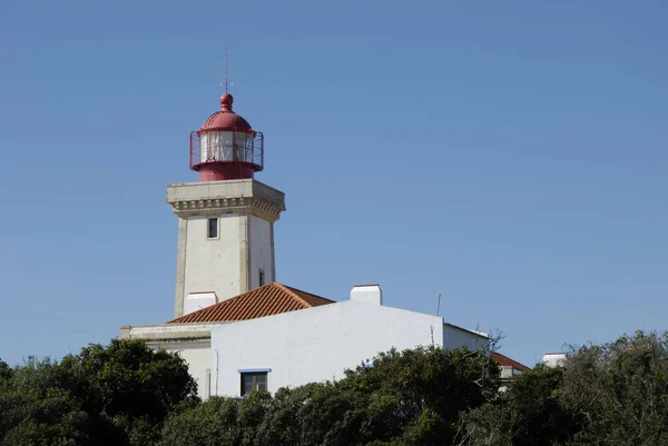 Leuchtturm Von Alfanzina Carvoeiro Algarve Portugal — Stockfoto