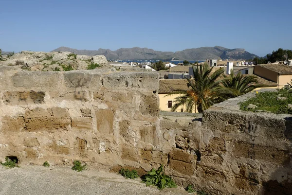 Stadsmuren Van Alcudia Mallorca Spanje — Stockfoto