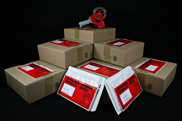 Servicio Paquetes Paquetes Envío Paquetes Correo Paquetes —  Fotos de Stock