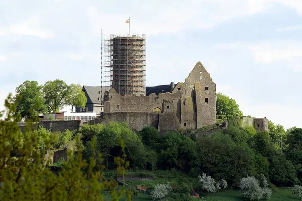Εστιατόριο Der Burg Gleiberg Αποκατάσταση Του Κάστρου Gleiberg — Φωτογραφία Αρχείου