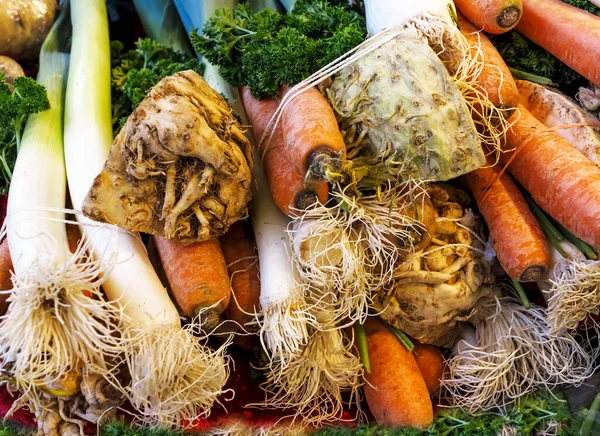 Sup Sayuran Dengan Kentang Dan Bawang — Stok Foto