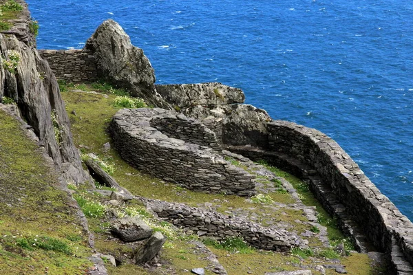 Partie Complexe Monastique Skellig Michael Irlande — Photo