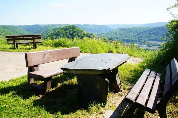 Vila Ingess Five Valley View Högt Över Mosel Nära Enkirch — Stockfoto