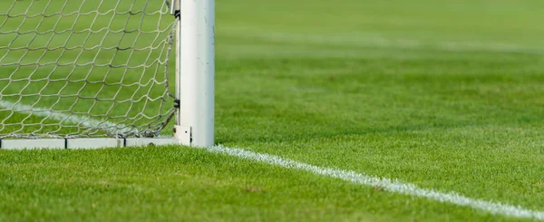 Campo Fútbol Con Hierba Verde —  Fotos de Stock