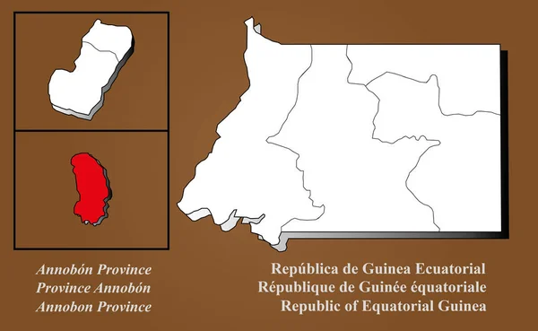 Equatorial Guinea Annobon Highlighted — Stock Photo, Image