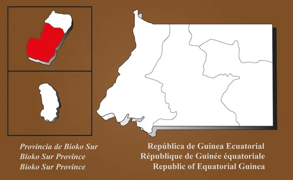 Equatorial Guinea Bioko Sur Highlighted — Stock Photo, Image
