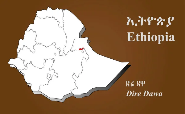 Эфиопия Dire Dawa Highlighted — стоковое фото