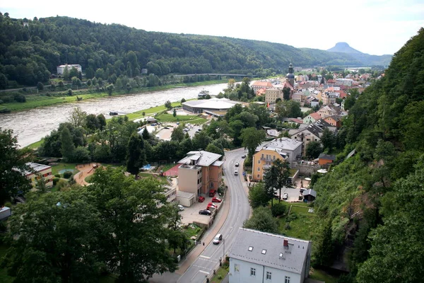 Bad Schandau Een Gemeente Duitse Deelstaat Saksen Maakt Deel Uit — Stockfoto