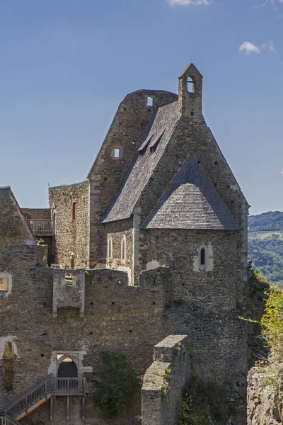 Aggstein Castelo Ruínas Natureza Paisagem Fundo — Fotografia de Stock