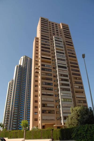 Španělsko Benidorm House Facades — Stock fotografie