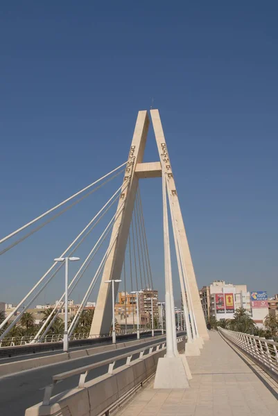 Spain Kablo Destekli Köprü — Stok fotoğraf