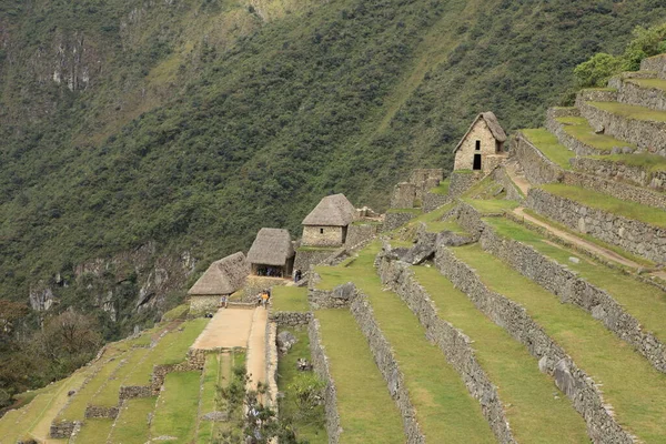 Machu Picchu Stad Wolken — Stockfoto