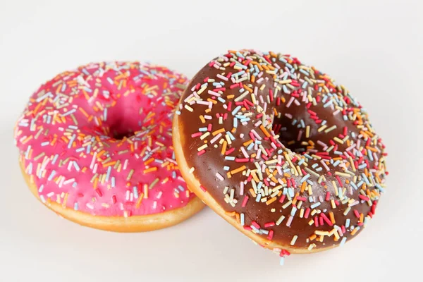 Rosquillas Aisladas Blanco — Foto de Stock