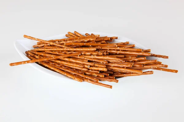 Heap Crispy Sticks White Background — Stock Photo, Image