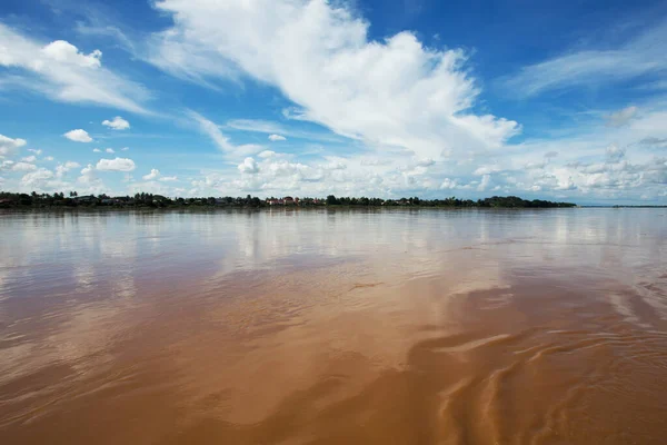 Mekong Asiatischer Fluss Zwischen Thailand Und Laos Bei Nong Khai — Stockfoto