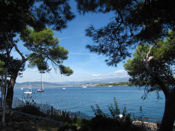 Blick Nach Cannes Von Der Insel Saint Honorat — Stockfoto