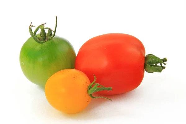Drei Arten Von Tomaten Solanum Lycopersicum — Stockfoto