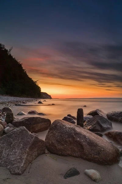 Puesta Sol Playa — Foto de Stock