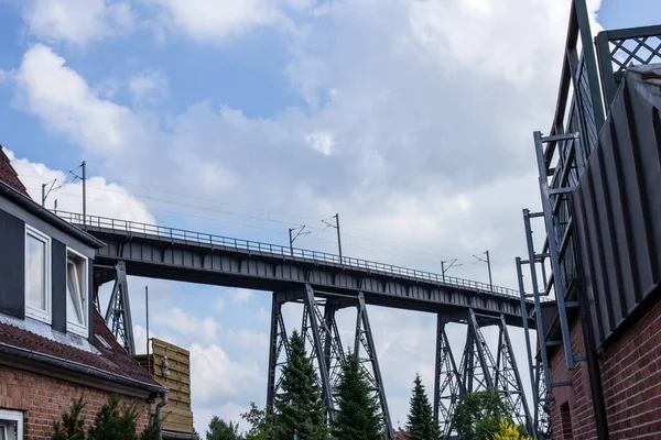 Rendsburg Almanya Nın Kuzeyinde Schleswig Holstein Eyâletinde Eider Nehri Kiel — Stok fotoğraf