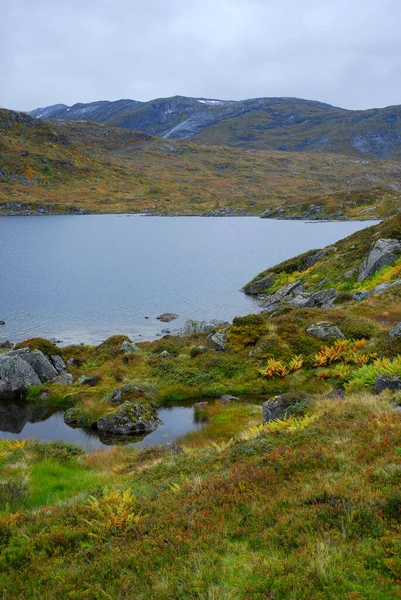 Norwegia Tle Krajobrazu — Zdjęcie stockowe